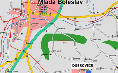 Mapa Dobrovice